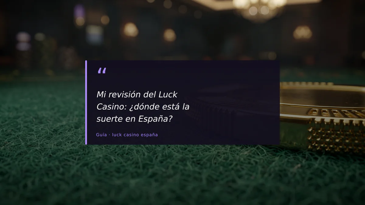 Mi revisión del Luck Casino: ¿dónde está la suerte en España?