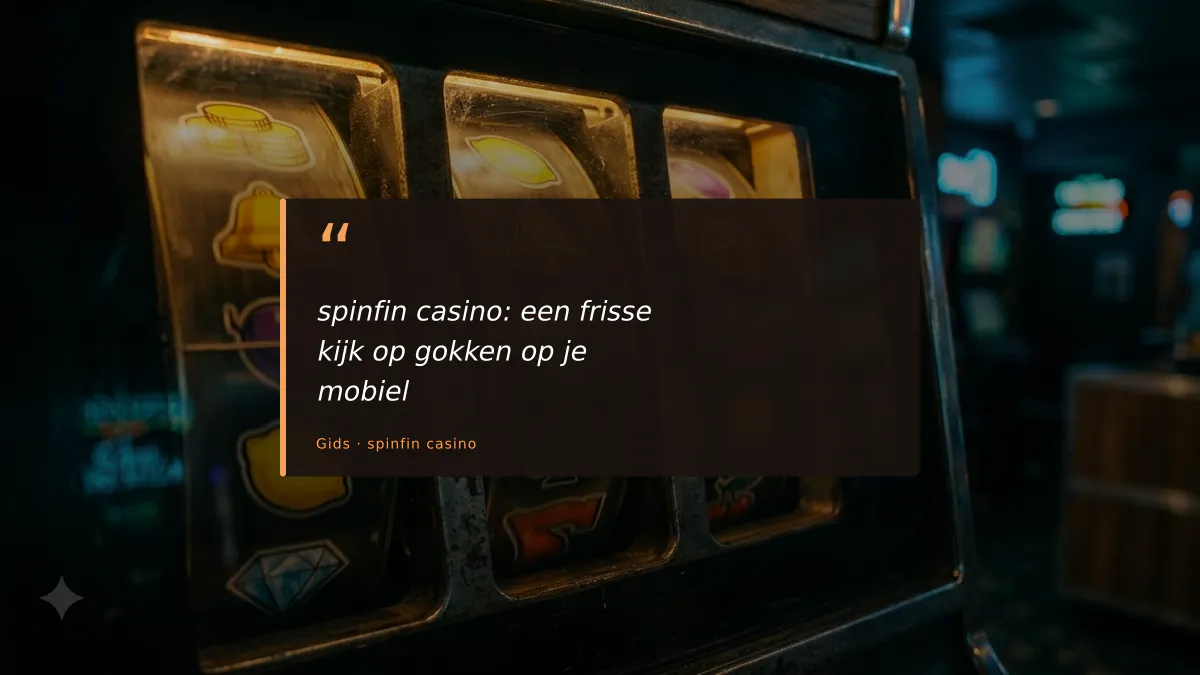 spinfin casino: een frisse kijk op gokken op je mobiel