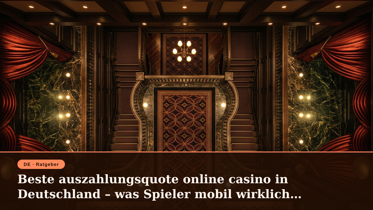 Beste auszahlungsquote online casino in Deutschland – was Spieler mobil wirklich bekommen