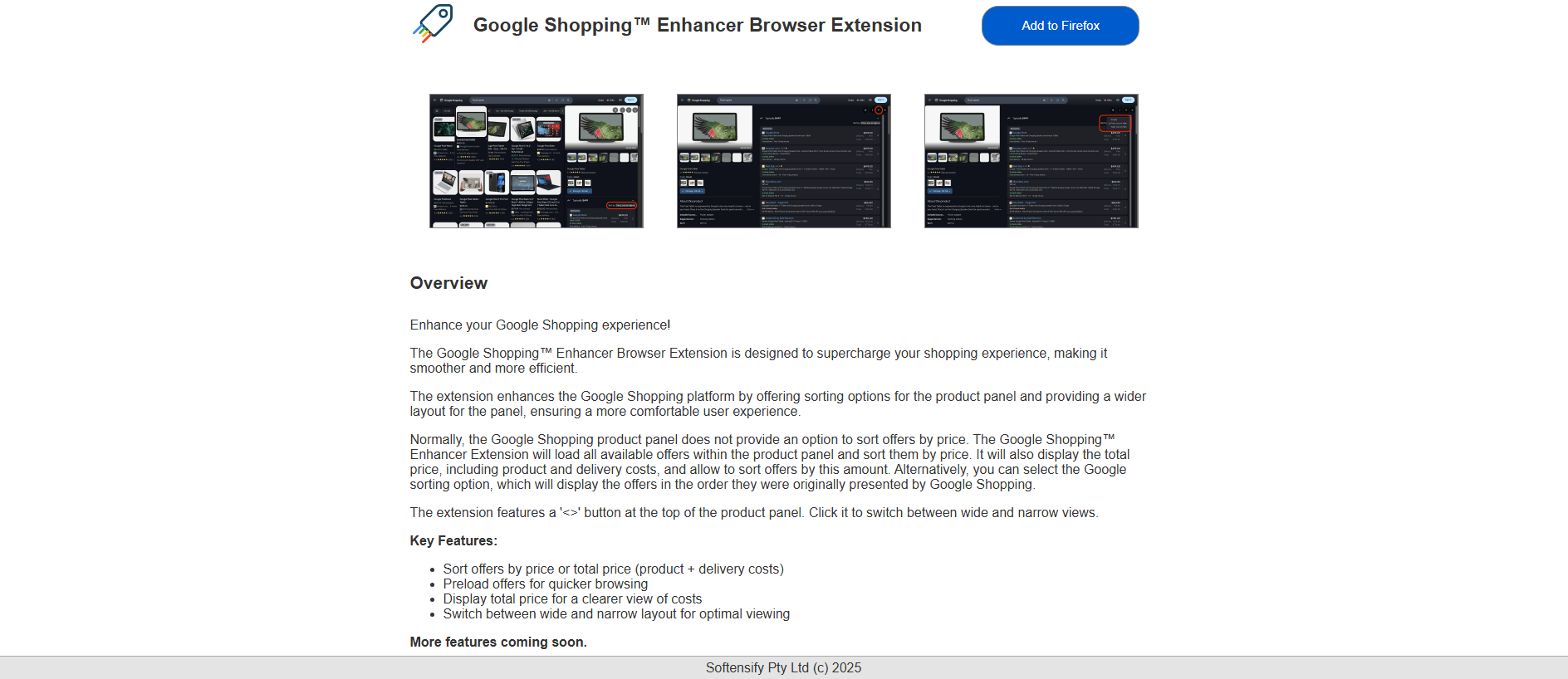Forensic screenshot of softensify.pages.dev showing the phishing page layout