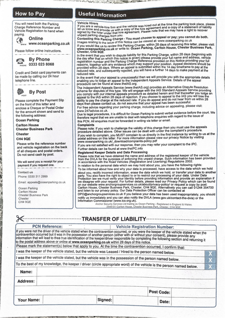 parking charge backpdf