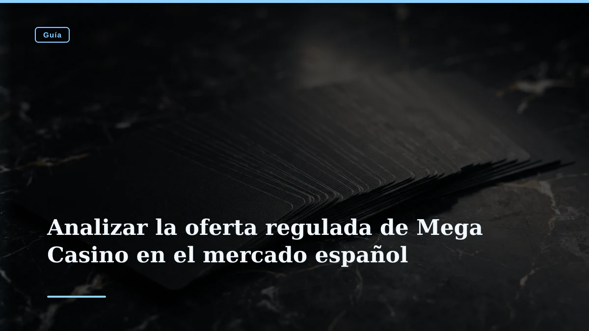 Analizar la oferta regulada de Mega Casino en el mercado español
