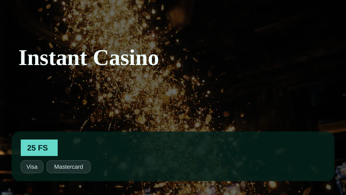 Instant Casino — welkomstbonus 200% tot €7.500 + 25 FS, betalingen: Visa, Mastercard, Sofort, Giropay, Pix