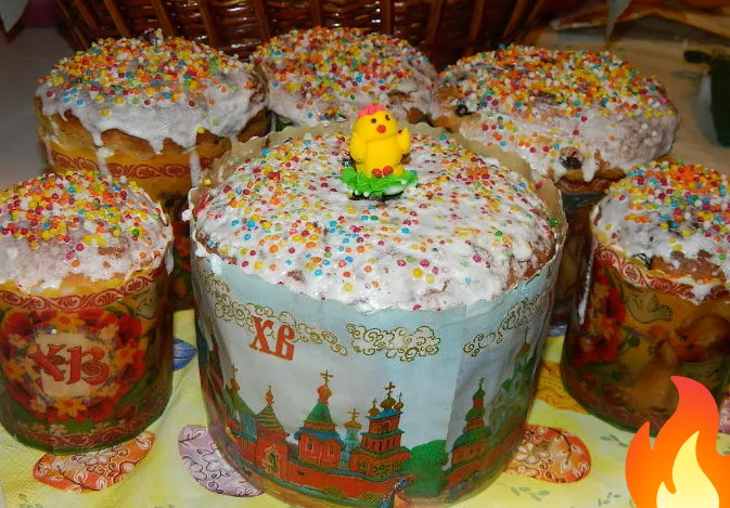Фото Пасхальный кулич без замеса