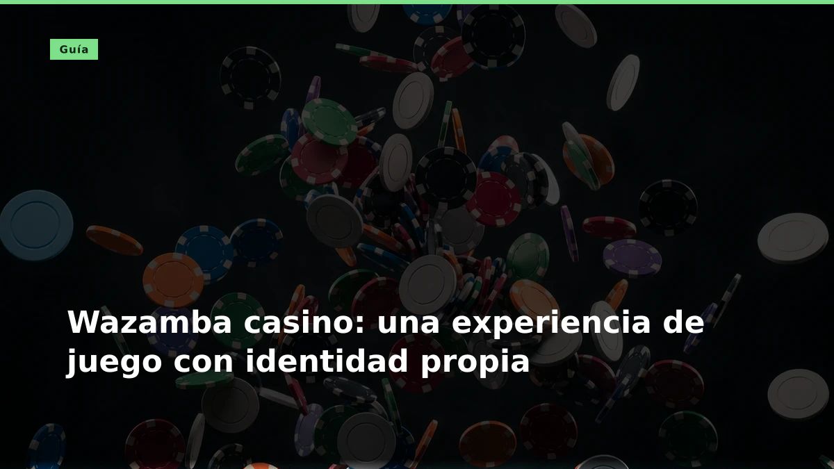 Wazamba casino: una experiencia de juego con identidad propia
