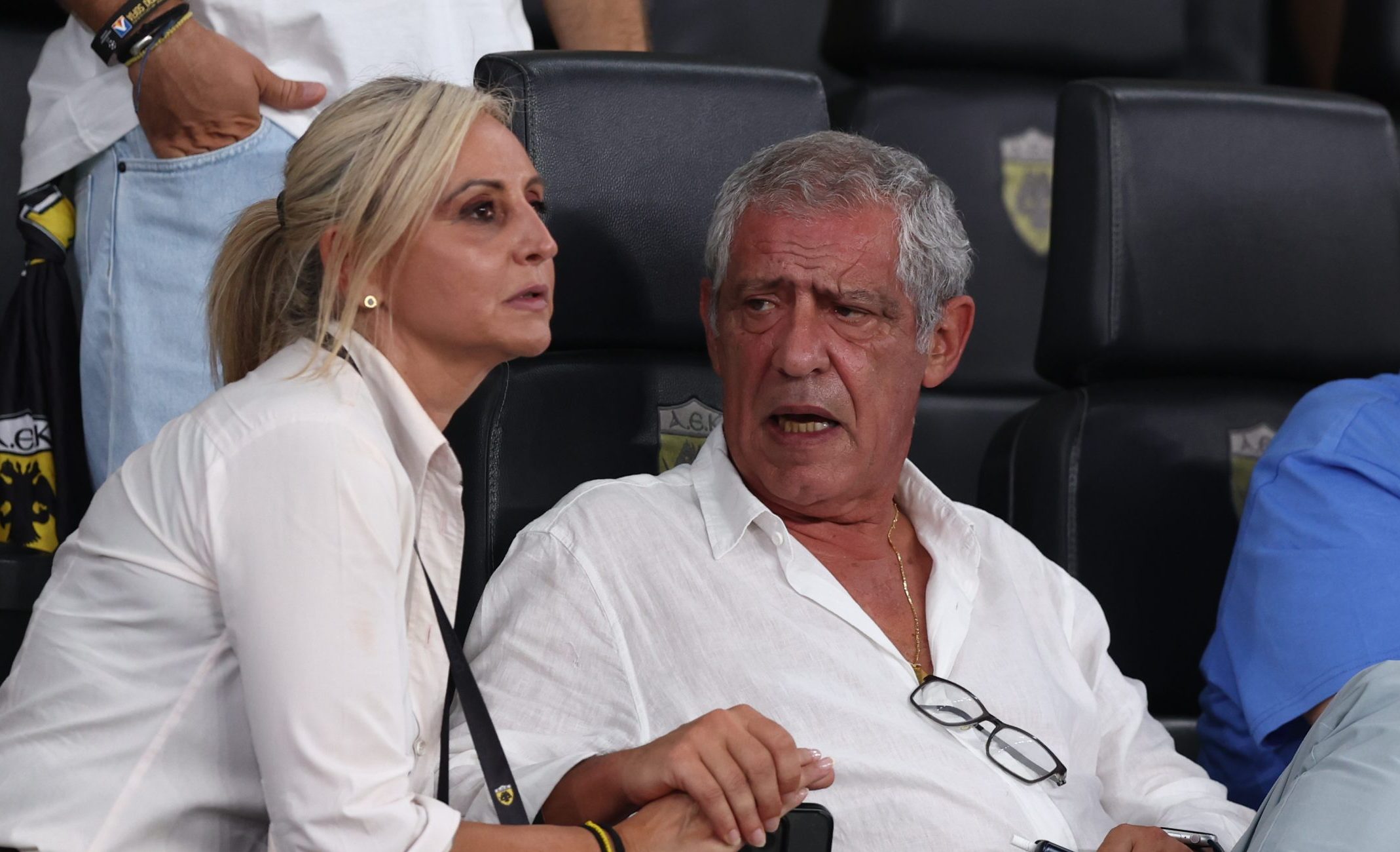Ο Φερνάντο Σάντος στην Allwyn Arena για το ΑΕΚ-Λέφσκι Σόφιας (ΦΩΤΟ)