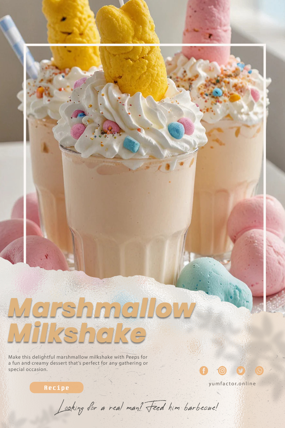 Marshmallow Milkshake with Peeps