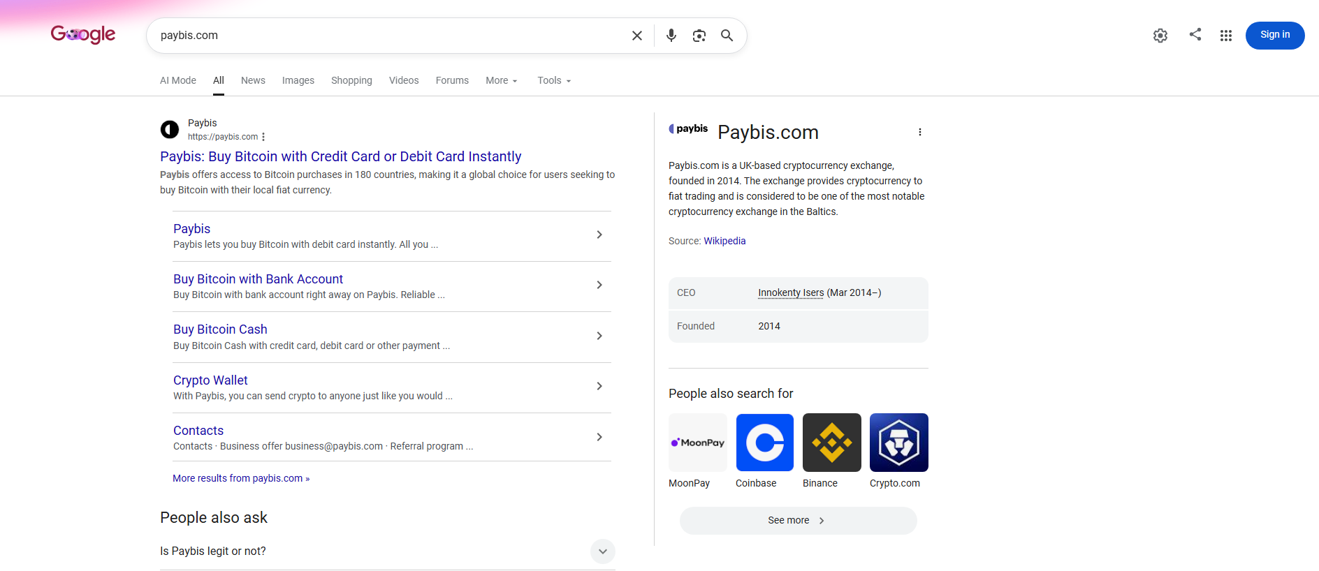 Screenshot of pagbis.com
