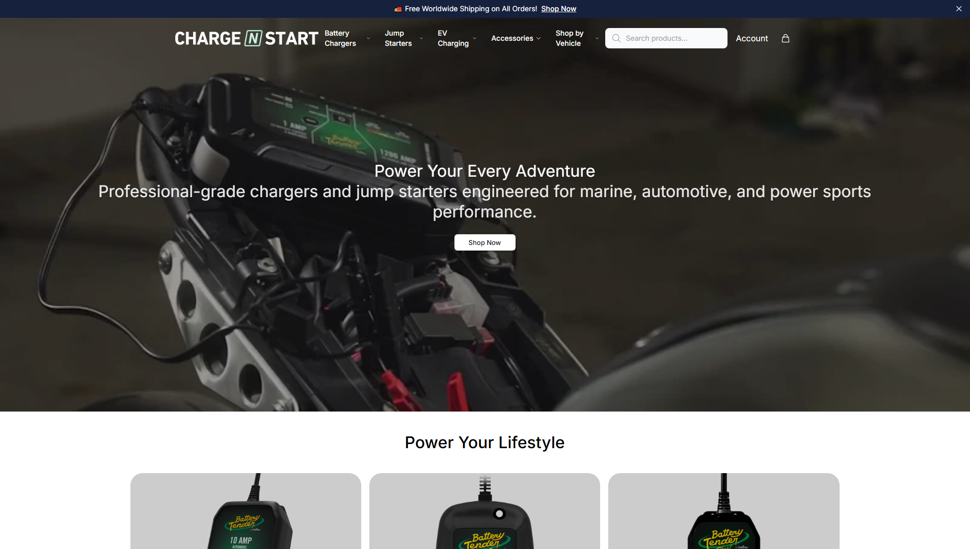 Stored capture of batterytender.shop