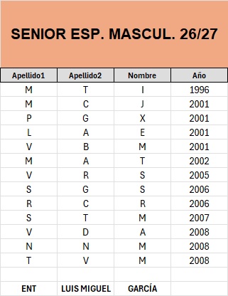 SENIOR ESPECIAL MASCULINO