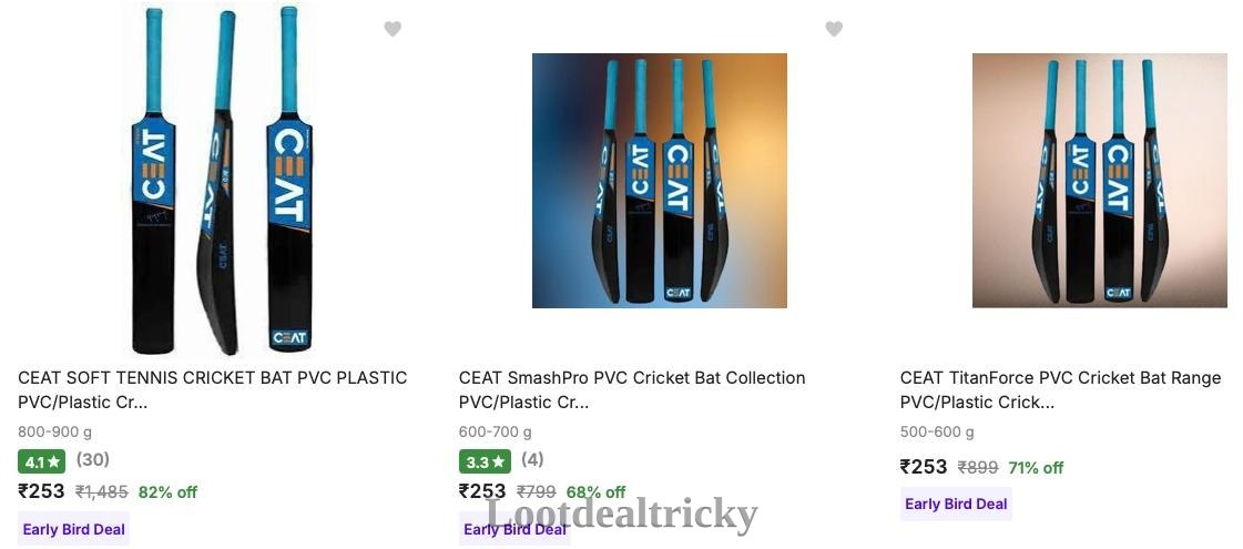 Ceat Cricket Bat – Great Loot Offer @ ₹253 (85%) Ceat Cricket Bat – Great Loot Offer @ ₹253 (85%)