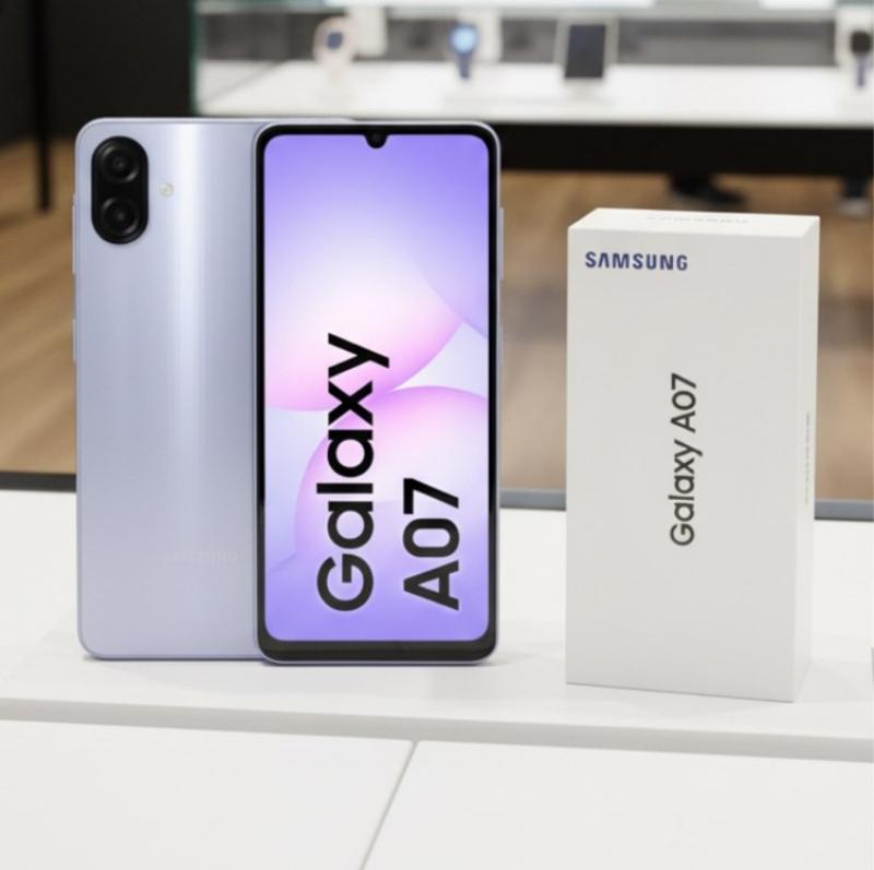 Celular Samsung Galaxy A07 128gb, 4gb, Câmera 50mp, Tela 6.7 , Proteção Ip54, Processador 6nm - Preto