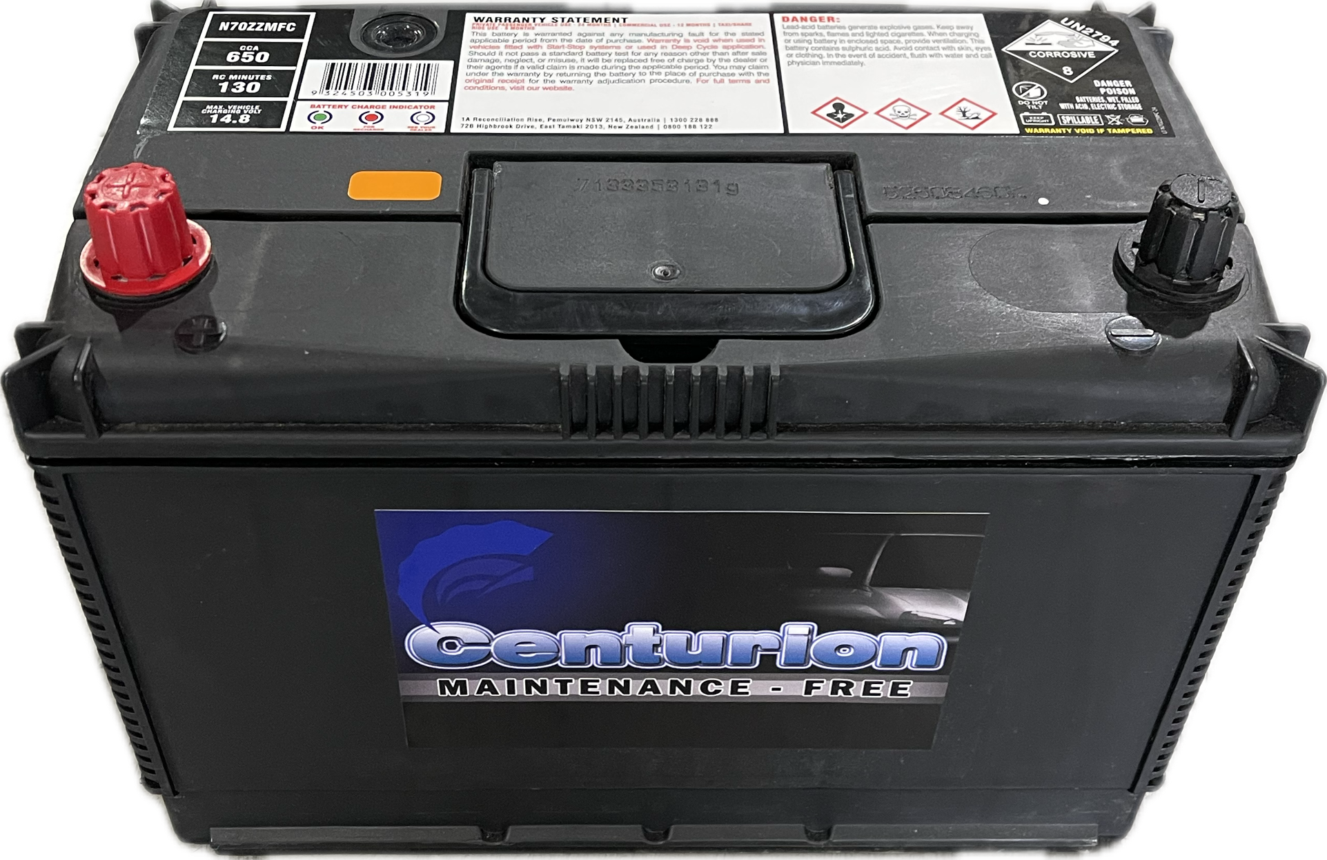 CENTURION N70ZZ / N70ZZMFC - 12V 650CCA