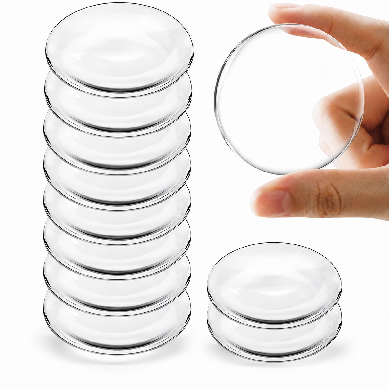 Transparent Door Handle Bumper - 10 Pcs 30mm PVC Self-Adhesive Wall Protector, Shock Absorbing Silent Cushion for Home, Bedroom & Fridge Doors