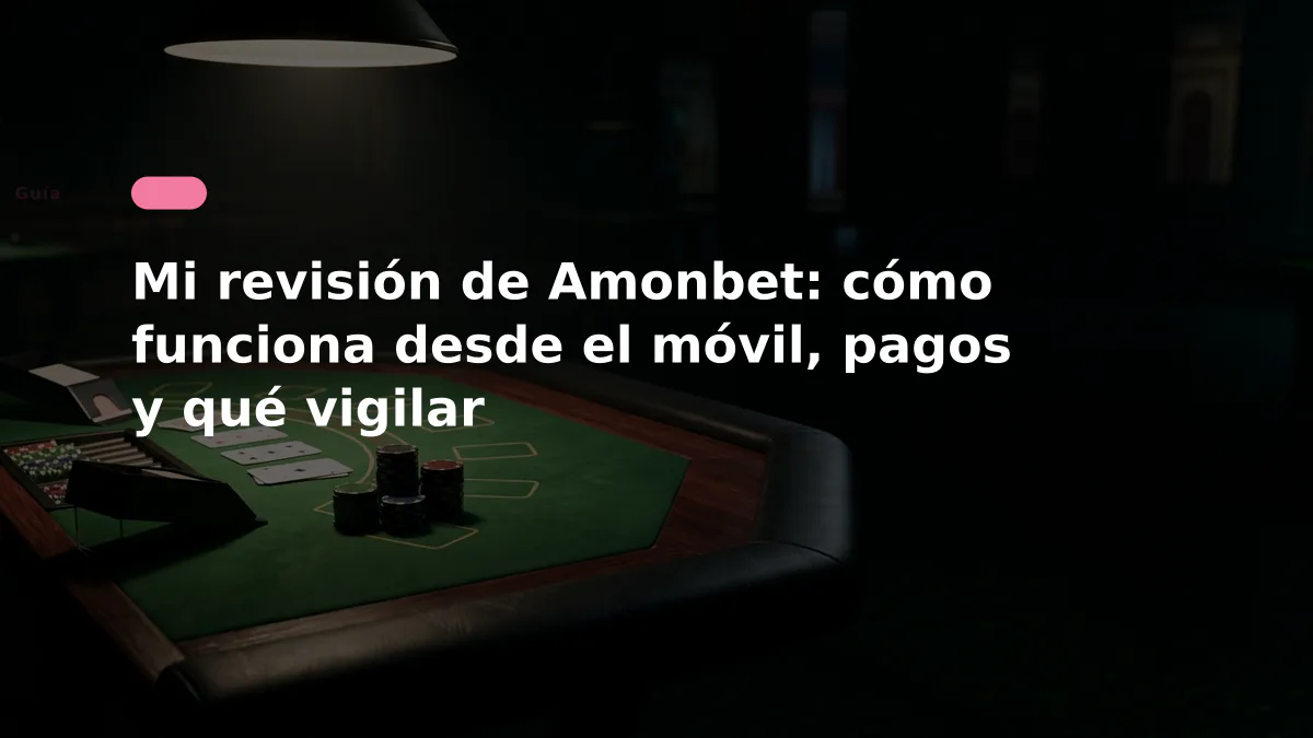 Mi revisión de Amonbet: cómo funciona desde el móvil, pagos y qué vigilar