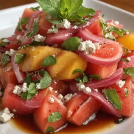 Peach Watermelon Salad Recipe: Cool Down This Summer!