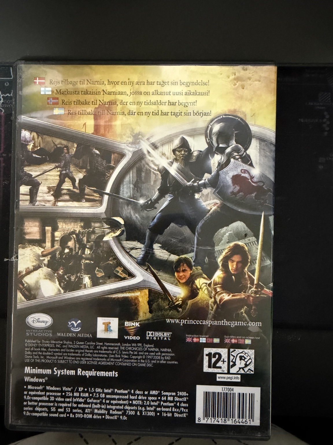 Narnia Prince Caspian Nordic back cover