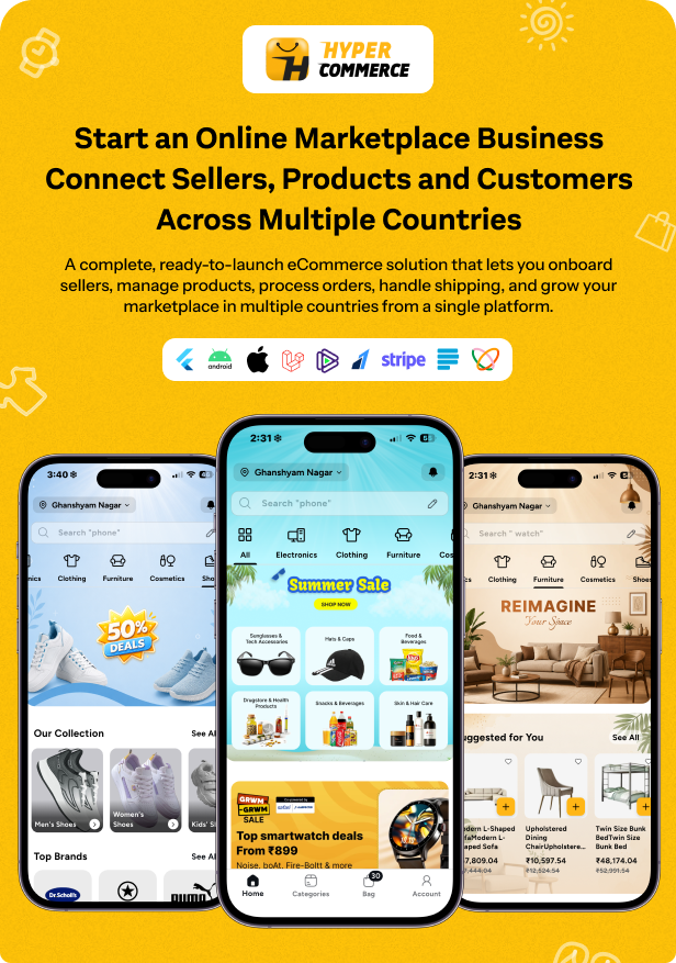 HyperCommerce- Complete Multivendor ecommerce Solution