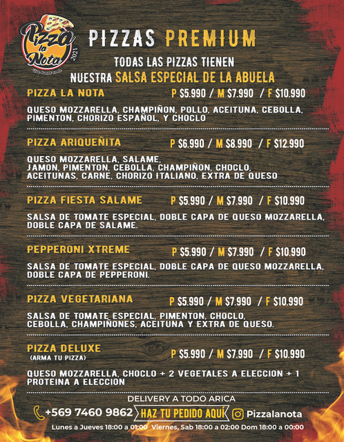 Menu-premium