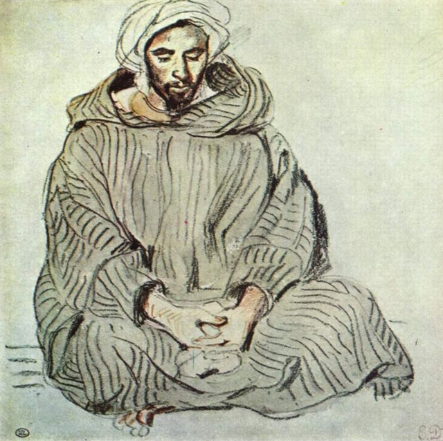 Eugene-Delacroix-An-Arab-In-Tanger