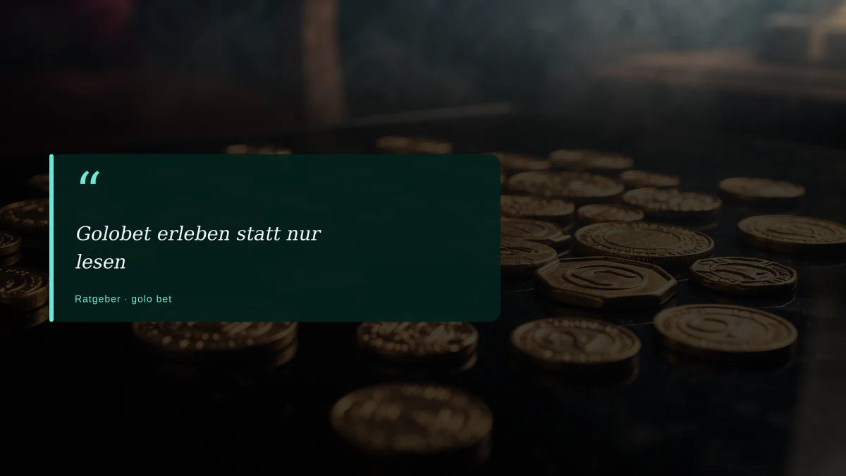 Golobet erleben statt nur lesen