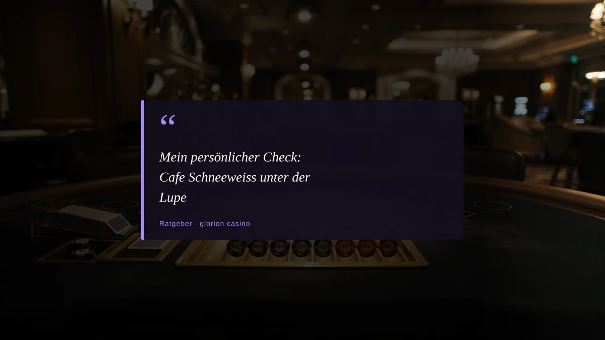 Mein persönlicher Check: Cafe Schneeweiss unter der Lupe