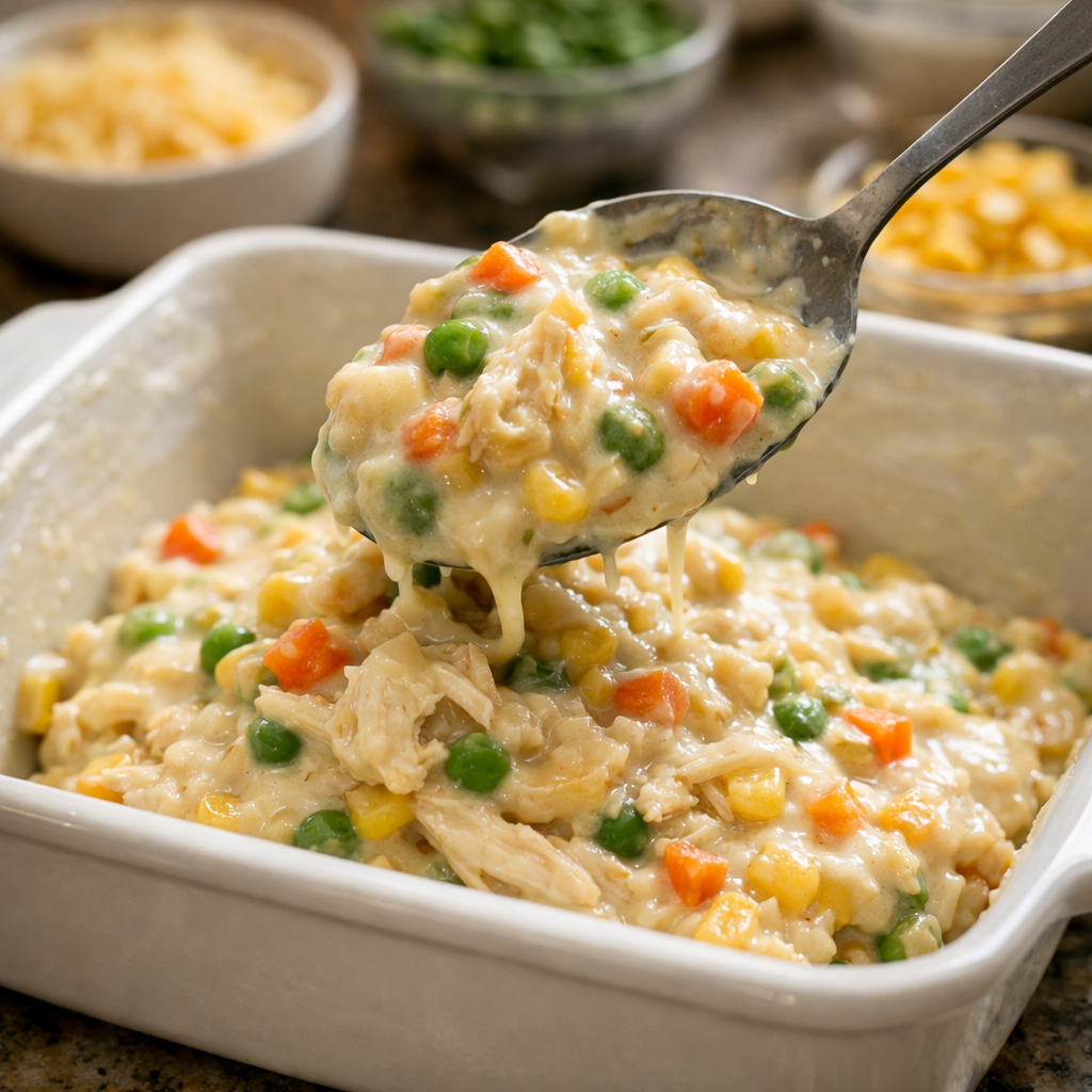 easy creamy chicken casserole ingredients