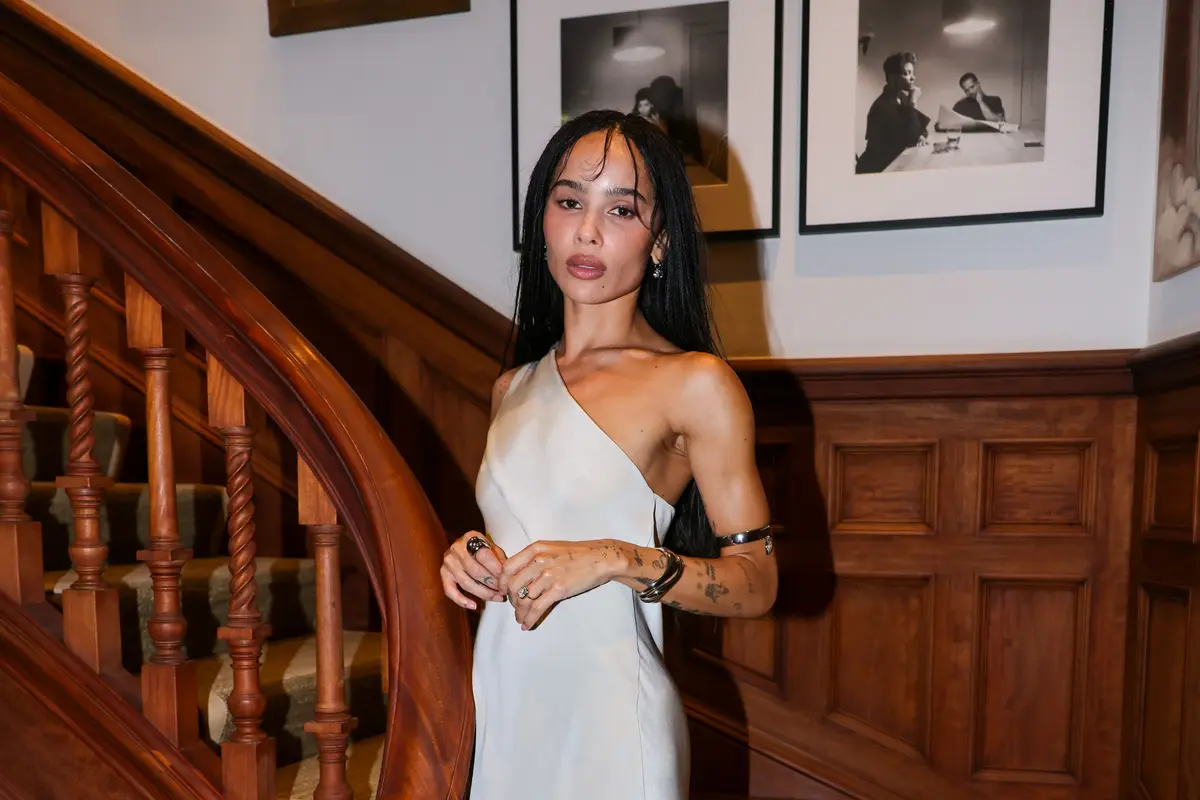 Zoë Kravitz Shines in White at London Garden Party