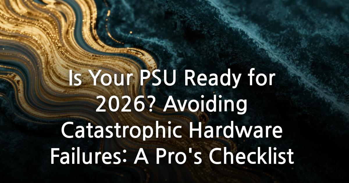 Is Your PSU Ready for 2026? Avoiding Catastrophic Hardware Failures: A Pro