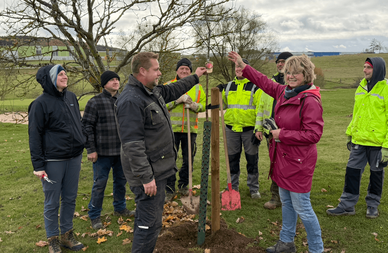 Pflanztag auf dem Golfplatz Hof