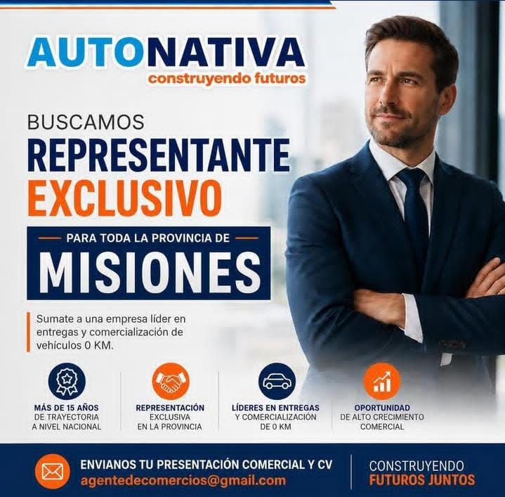 Se busca Representante Comercial en Misiones