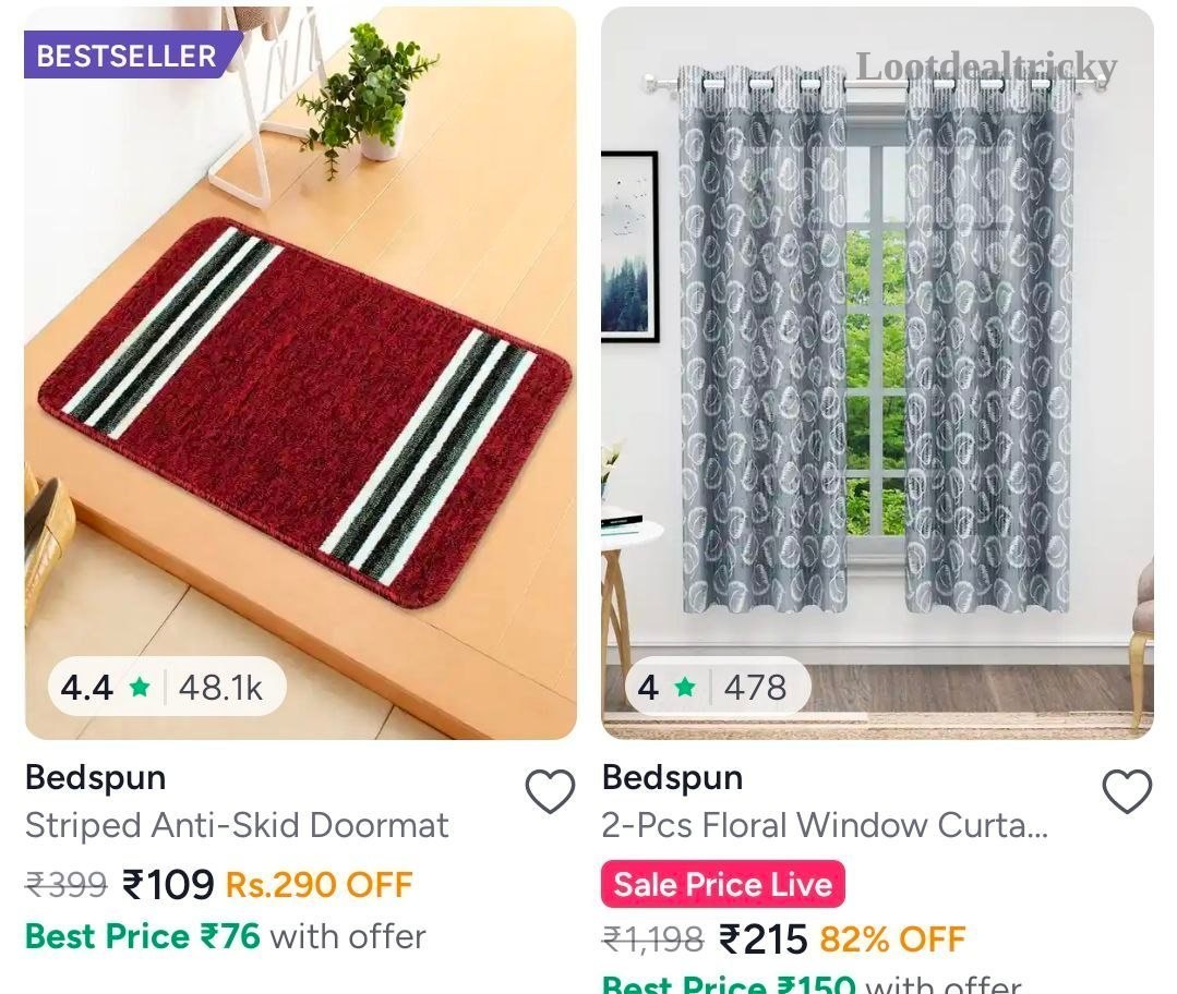 Doormats Curtains Starts | Loot Lo