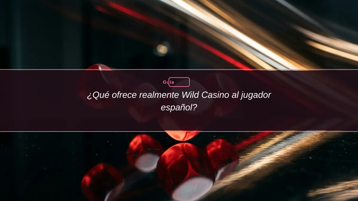 ¿Qué ofrece realmente Wild Casino al jugador español?