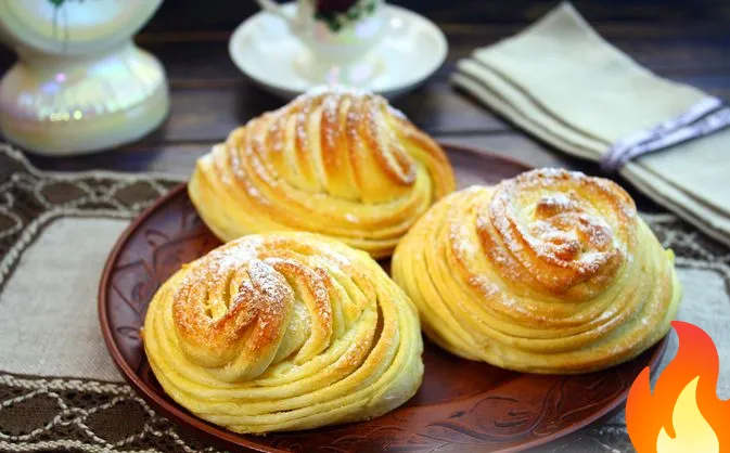 Постер Дрожжевые плюшки-розочки