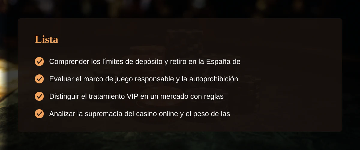 Operar en el mercado español: una mirada de alto nivel sobre límites, servicio y volumen — Lista Operar en el mercado español: una mirada de alto nivel sobre límites, servicio y volumen — Lista