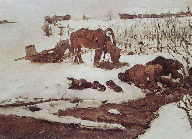 Полосканье белья (На речке) 1901