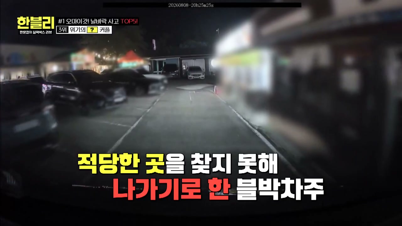 한블리 야간도로 만취커플 사고 추가 캡처 1