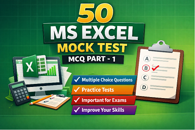 50 MS Excel Mock Test mcq Part - 1