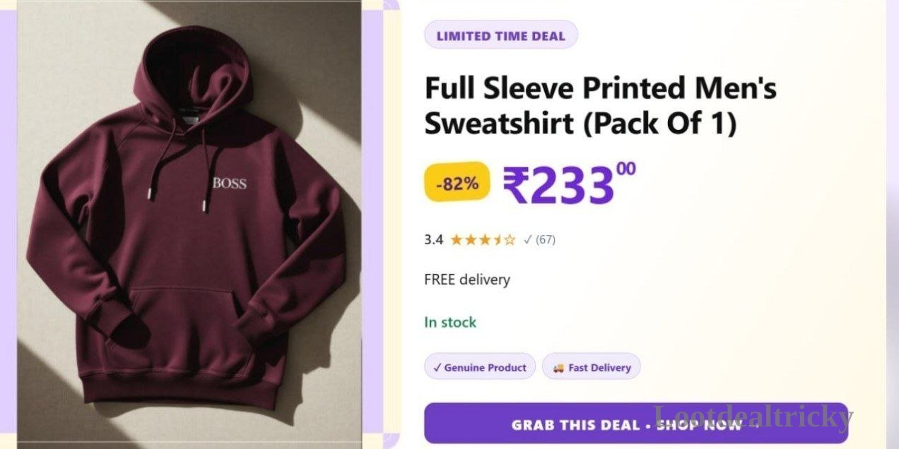 Full Sleeve Printed | Best Price Drop Today