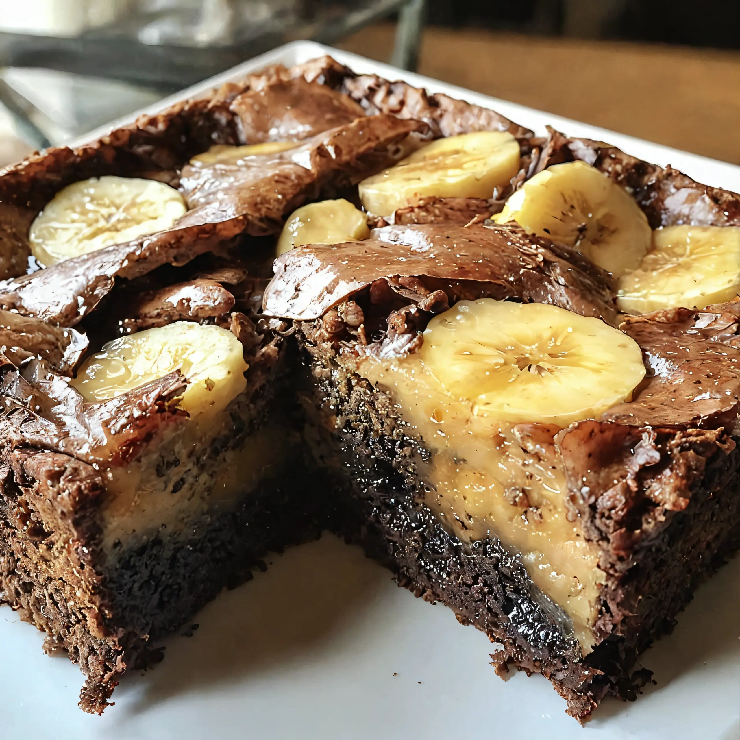 Bananen-Pudding-Brownies