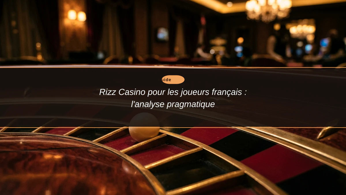Rizz Casino pour les joueurs français : l'analyse pragmatique
