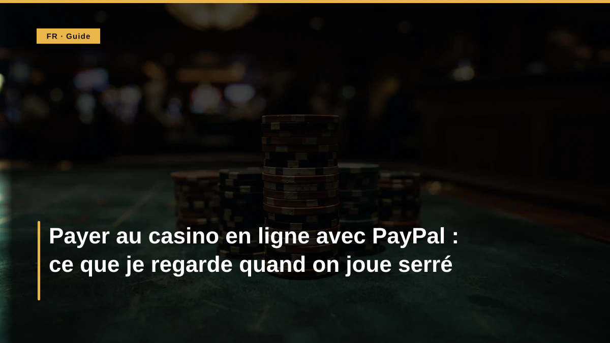Payer au casino en ligne avec PayPal : ce que je regarde quand on joue serré
