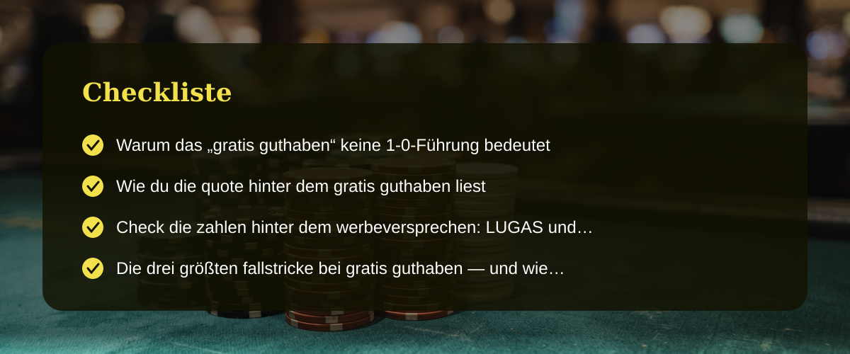 Casino gratis guthaben ohne umsatzbedingungen — wie du die linie spielst — Checkliste