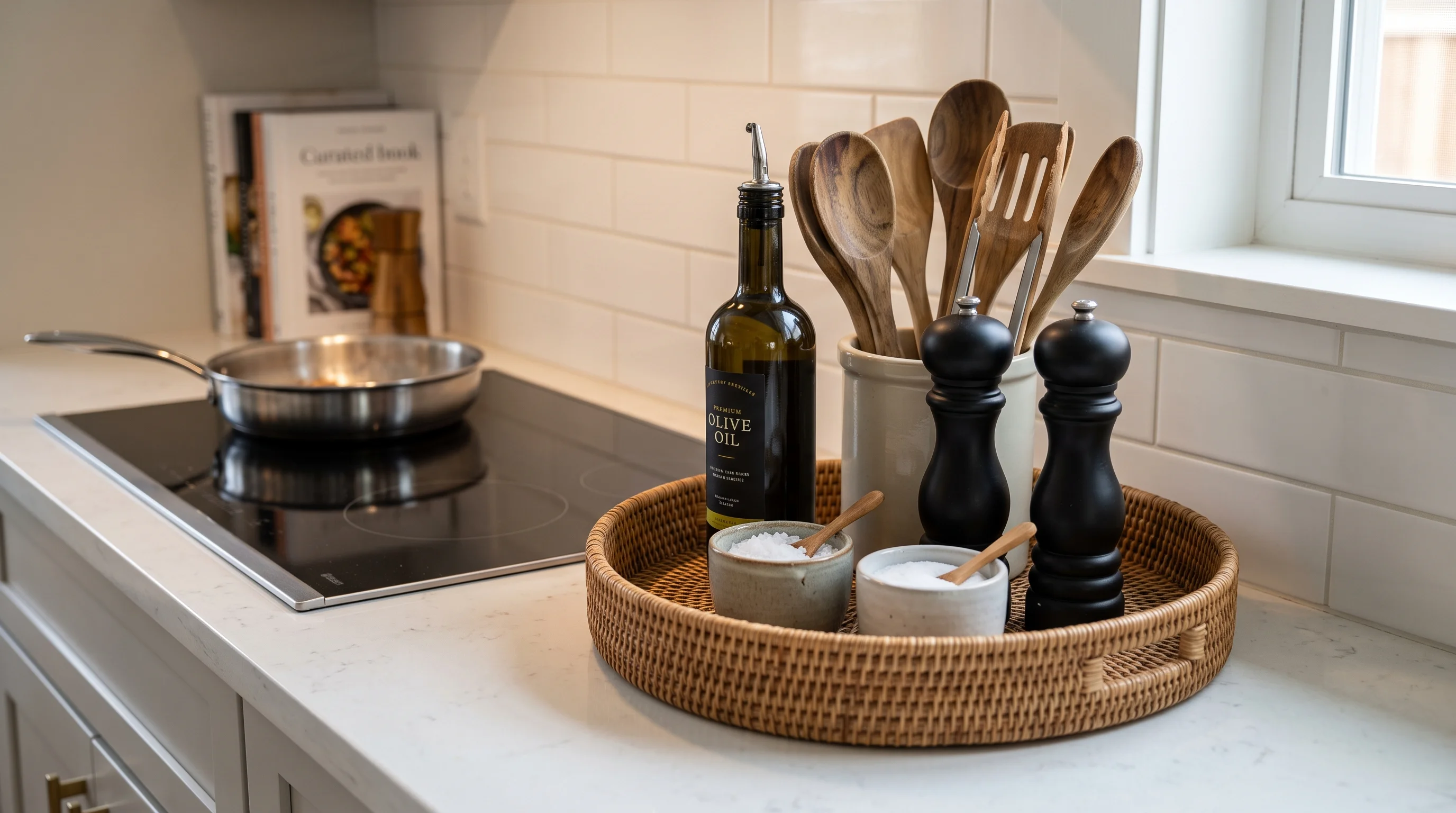 Anchored Countertop Vignettes Tray Hack