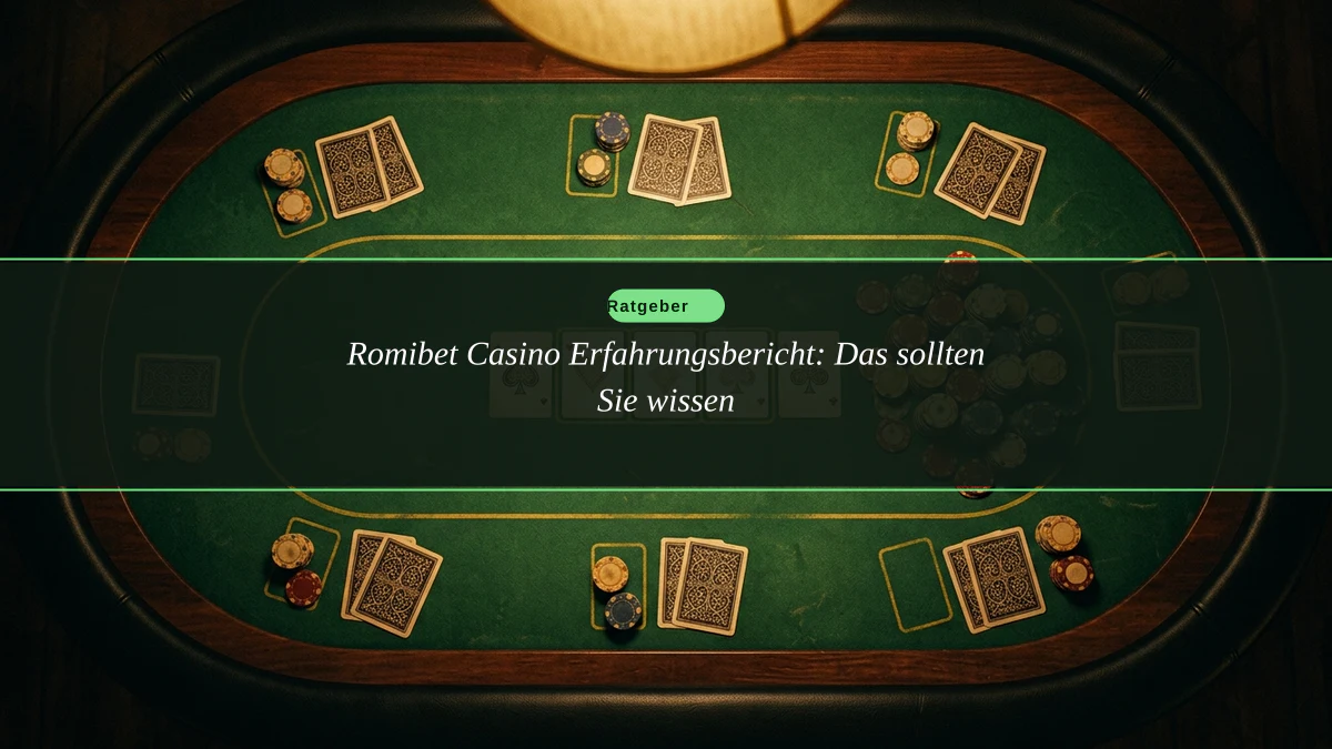 Romibet Casino Erfahrungsbericht: Das sollten Sie wissen