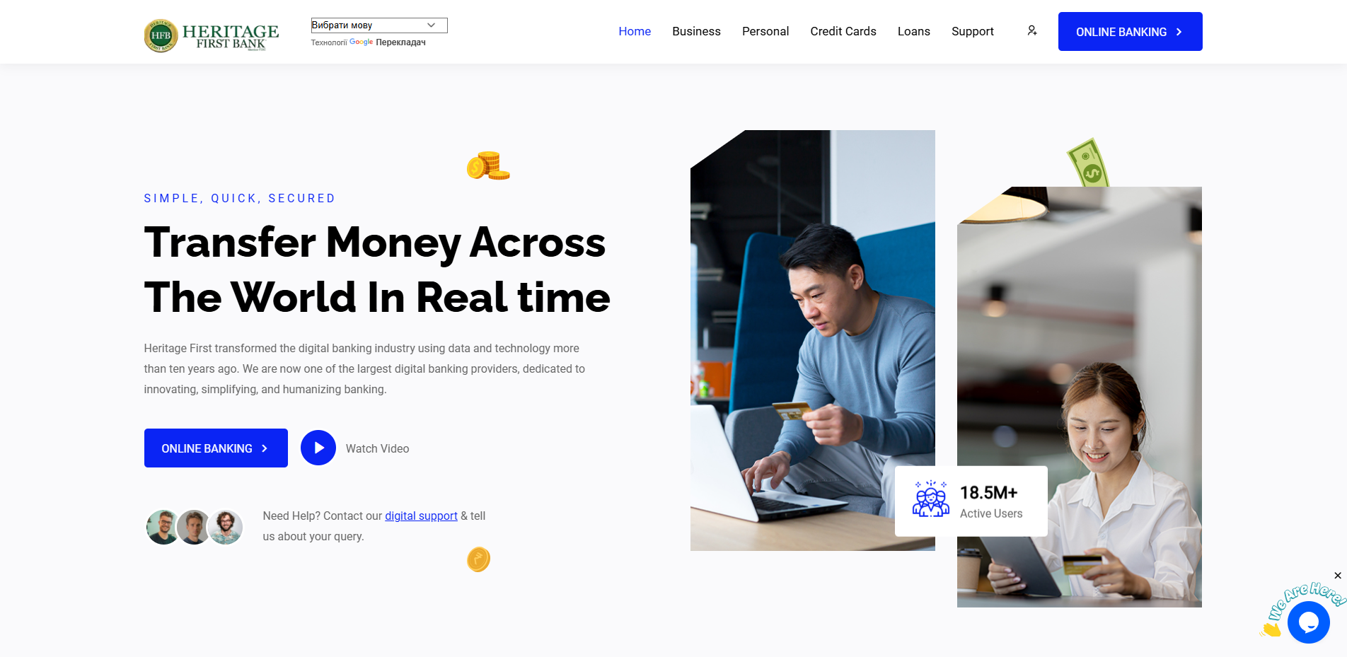 Screenshot of heritagefbk.com