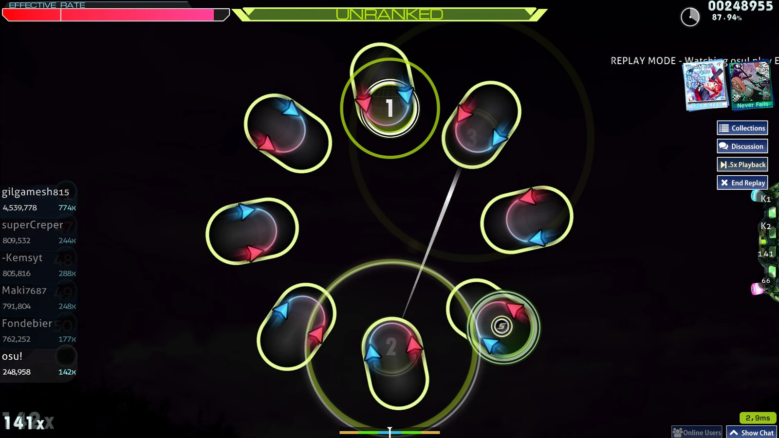 Sound Voltex Nabla / SDVX ∇ (HD 16:9) (STD Only) osu! skin screenshot 4