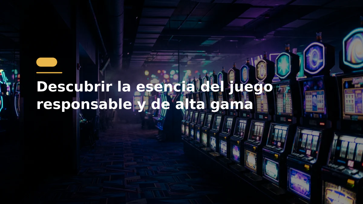 Descubrir la esencia del juego responsable y de alta gama