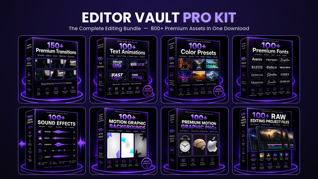 Editor Vault Pro Kit — 800+ premium editing assets