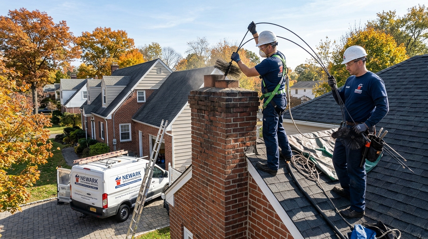 Chimney inspection and cleaning equipment used by Newark Safe Chimney Services